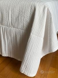 copriletto matrimoniale bianco puro cotone