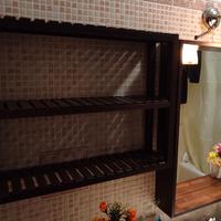 pensile bagno con specchio + pensile 3 ripiani.