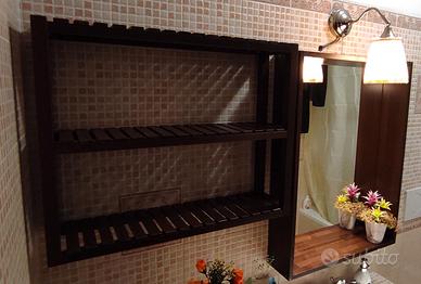 pensile bagno con specchio + pensile 3 ripiani.