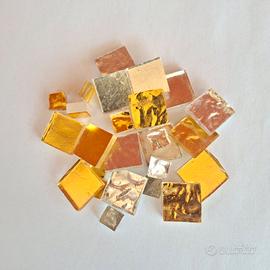 Tessere di mosaico oro e argento