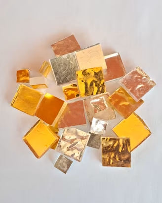 Tessere di mosaico oro e argento