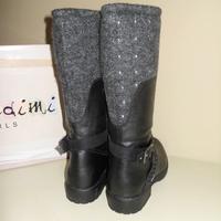 Stivali Neri in Ecopelle e Maglia n° 39, NUOVI!