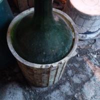 vintage  damigiana in vetro 