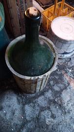 vintage  damigiana in vetro 