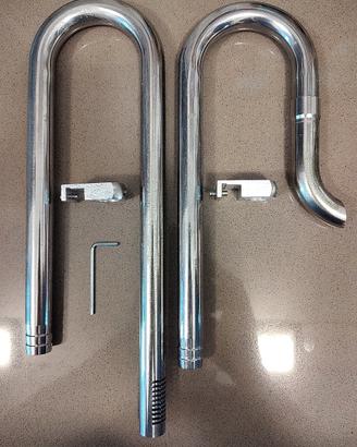 Pipe di mandata e aspirazione acquario inox