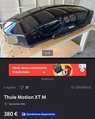 Thule box TRUFFA! State Attenti! SEGNALATELO!