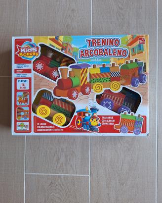 Trenino arcobaleno - gioco a blocchi