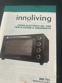 Forno elettrico esterno con girarosto e ventilato