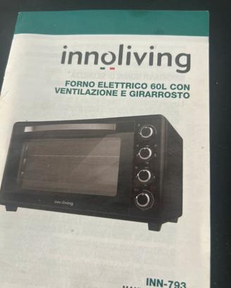 Forno elettrico esterno con girarosto e ventilato
