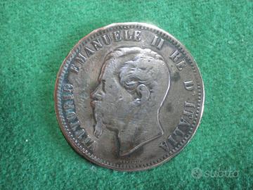 Moneta 10 centesimi Vittorio Emanuele II 1866