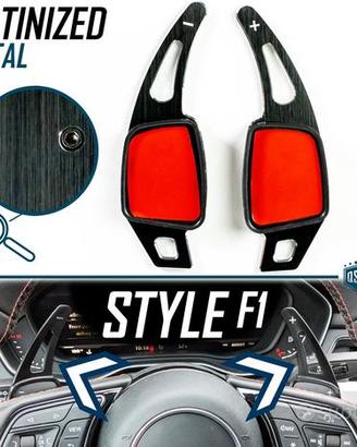 PALETTE Cambio Volante AUDI A5 8W6 Acciaio Nero