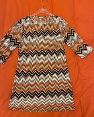 Vestito corto maniche tre quarti taglia s/m