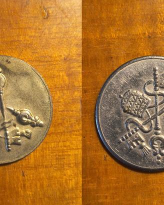 2 Medaglie Papa Giovanni XXIII Pontifex Maximus