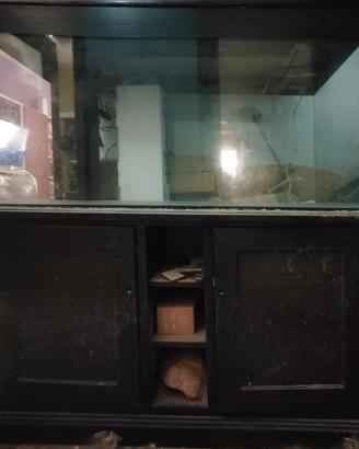 Acquario da circa 300 litri con mobile e filtro