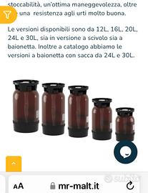48 fusti in pte uso alimentare+2Bombole Camping