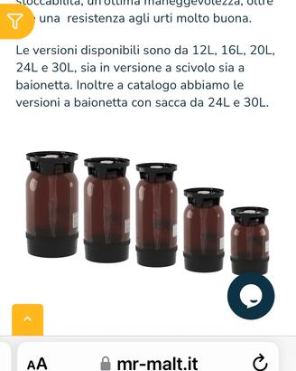 48 fusti in pte uso alimentare+2Bombole Camping