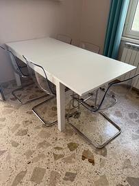 Tavolo allungabile Bjursta + 6 Sedie Tobias