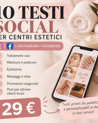 10 testi social professionali per centri estetici