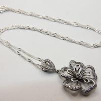 Splendido collier Vintage argento pietre CZ