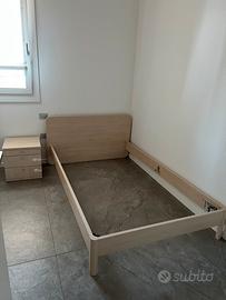 Letto 120x200 + Rete +  comodino