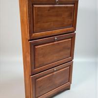 Scarpiera salvaspazio in legno con  3 ante a ribal