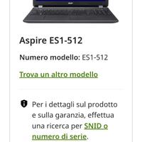 notebook aspire E 15 start 