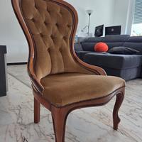 Poltrona Antica in Stile Luigi Filippo