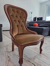 Poltrona Antica in Stile Luigi Filippo