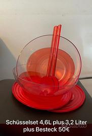 Tupperware set eleganzia rosso