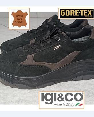 Sneakers Igi&Co Platform vera pelle n.36 Gore-Tex