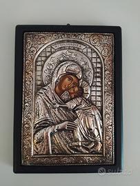 icona bizantina argento
