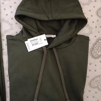 Felpa Sorbino con Cappuccio Verde Oliva 