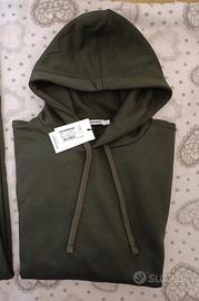 Felpa Sorbino con Cappuccio Verde Oliva 