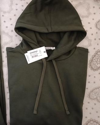 Felpa Sorbino con Cappuccio Verde Oliva 