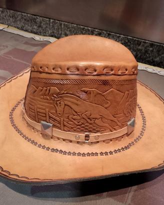 Capello da uomo, Messico. cuoio naturale