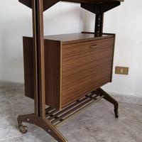 Carrello mobile porta TV e mobile bar Anni 70