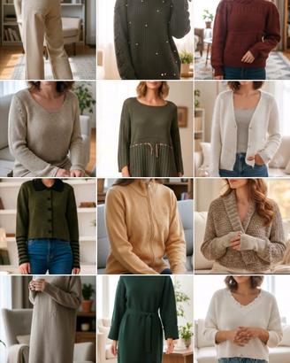 set 20 maglione donna varie misure 