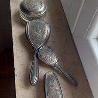 set da toilette in 
argento 800  XIX secolo