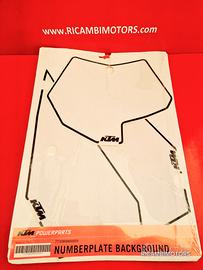 KIT ADESIVI BIANCHI PORTANUMERI KTM SX
