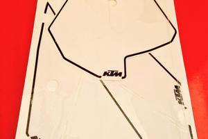 KIT ADESIVI BIANCHI PORTANUMERI KTM SX