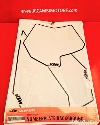 KIT ADESIVI BIANCHI PORTANUMERI KTM SX