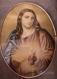 Quadro ovale con immagine sacra