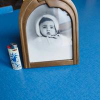 Antico portafoto / cornice vintage in ottone 