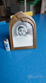 Antico portafoto / cornice vintage in ottone 