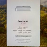 Mac Mini M1 8gb 256gb SSD