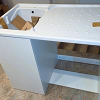 Lavatoio con copri lavatrice