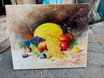 Quadro dipinto a mano olio su tela Salento Frutta