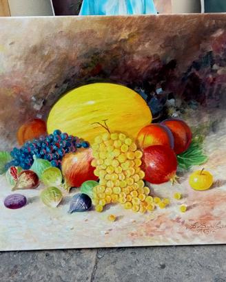 Quadro dipinto a mano olio su tela Salento Frutta