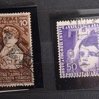 2 Francobolli colonie estive poste italiane
