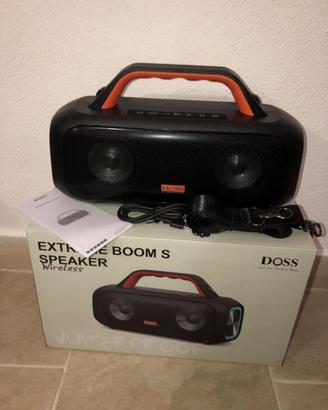 DOSS Boom S Extreme Bluetooth 60W BLU E ARANCIONE
